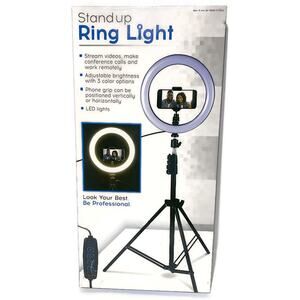 Stand Up Ring Light With Phone Holder Adjustable Tripod NEW